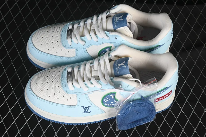 All categories Nk Air Force 1 Air Force series Nk Air Force 1 Low Air Force low-top Nike Air Force 1'07 Low LV joint white and blue Air Force 1 low-top casual sneakers YF9511-809